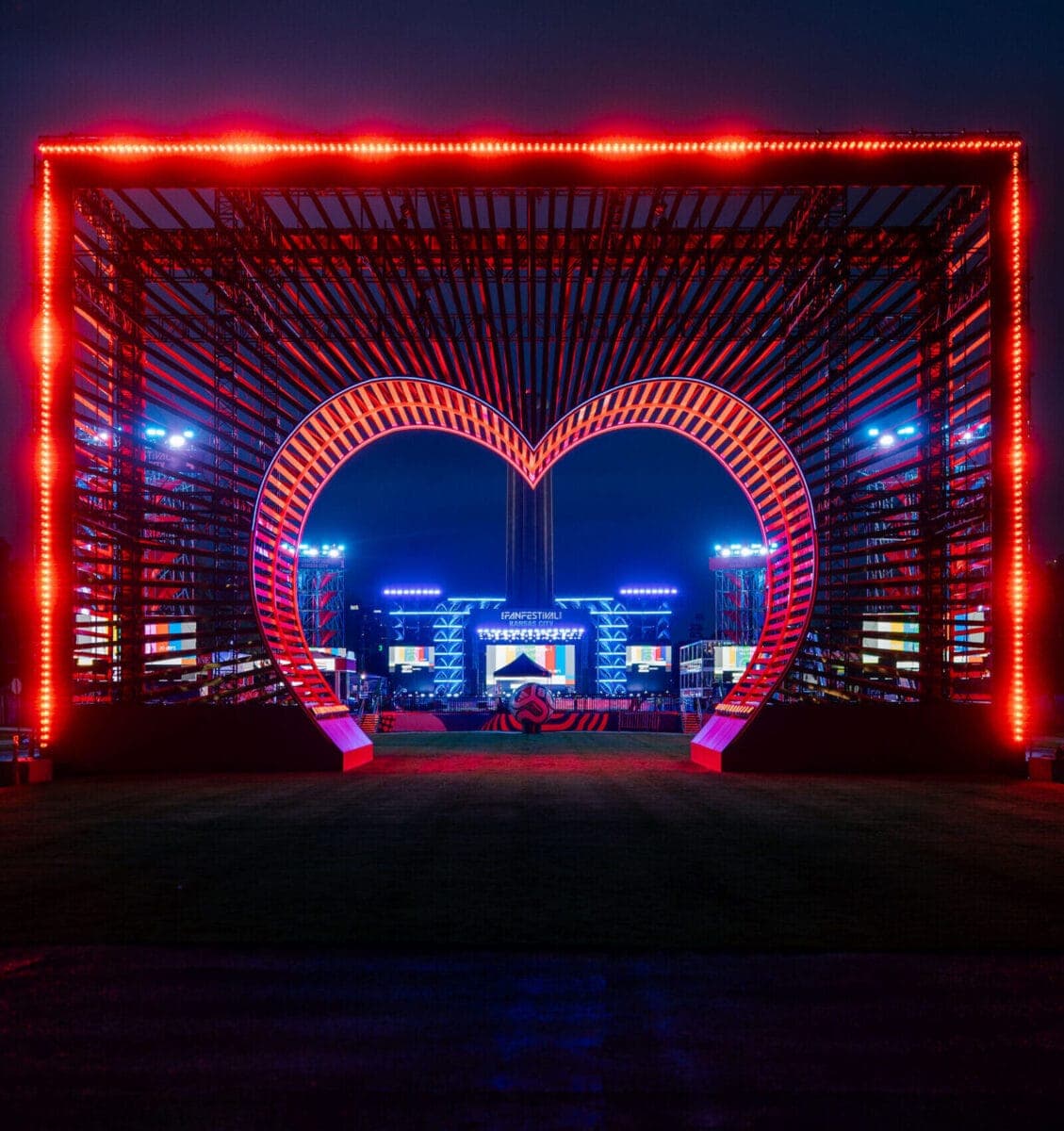 Event footprint with LED screen placement