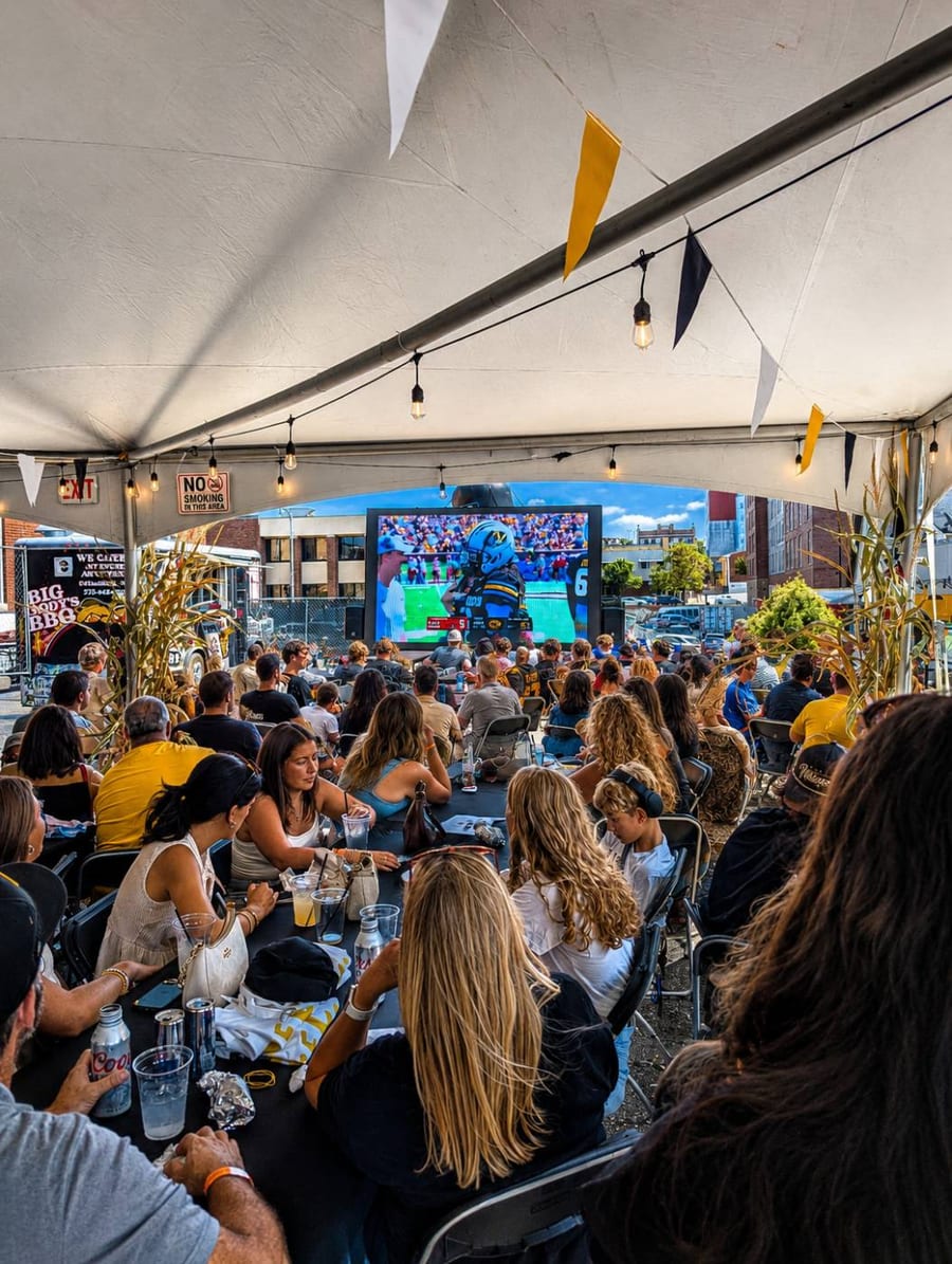 Mizzou watch party — Tented fan zone, Kansas City